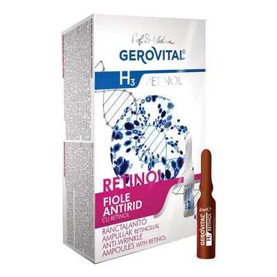 Fiale antirughe con retinolo Gerovital H3 Retinol, 10 fiale x 2 ml, Charmec