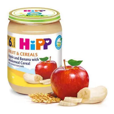 Purea con mele, banane e cereali integrali, 190 g, Hipp