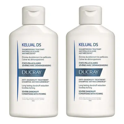 Kelual DS 100 ml + 100 ml Confezione shampoo trattamento antiforfora, Ducray