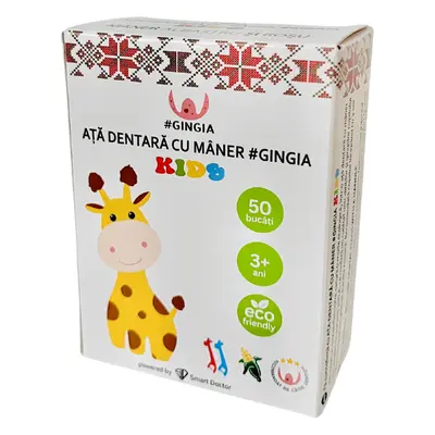 Filo interdentale con manico #gingia kids, 50 pezzi, Gingia