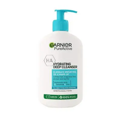 Gel detergente idratante Pure Active con acido ialuronico, 250 ml, Garnier