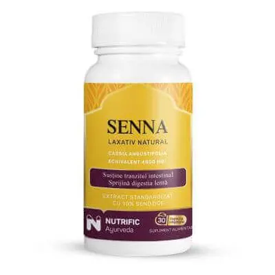 Lassativo naturale Senna, 30 capsule, Nutrific