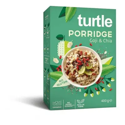 Porridge di cereali biologici senza glutine con bacche di goji, semi di chia, 400 grammi, Turtle