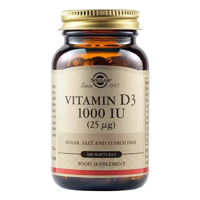 Vitamina D3 1000 IU 25 mcg, 100 capsule, Solgar