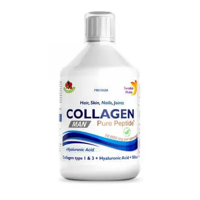 Collagene liquido MAN - Idrolizzato di tipo 1 e 3 con 10000 mg, 500 ml, Nutra svedese