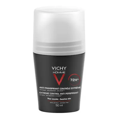 Vichy Homme - Deodorante Roll On Anti-Traspirante Controllo Estremo 72H, 50ml