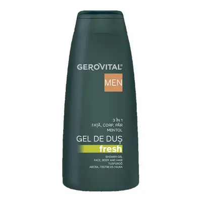 Bagnoschiuma Fresh 3 in 1 Gerovital Men, Gerovital Men, 400 ml, Farmec