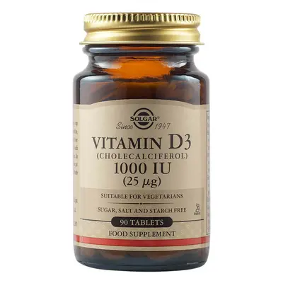 Vitamina D3 1000 UI 25 mcg, 90 capsule, Solgar