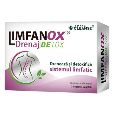 Limfanox Drenaj Detox Total Cleanse, 30 capsule, Cosmopharm