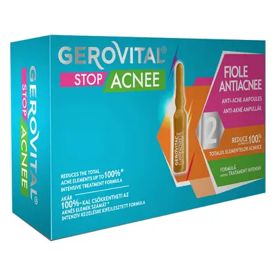 Fiale anti-acne Gerovital Stop Acne, 10 fiale x 2 ml, Charmec