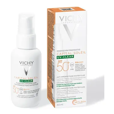 Fluido protettivo solare UV Clear, per pelli grasse con tendenza acneica SPF 50 + Capital Soleil