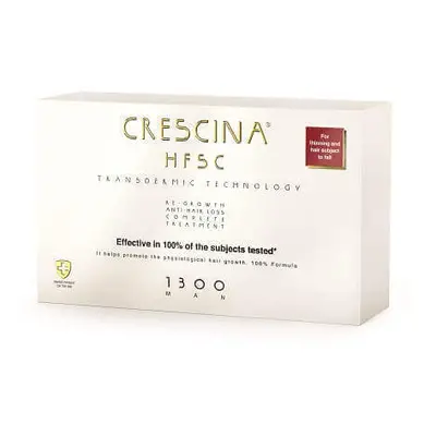 Trattamento completo uomo Crescina Transdermic HFSC 1300 Uomo, 10 + 10 fiale, Labo