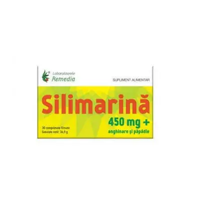 Silimarina, 450 mg, 30 compresse rivestite con film, Remedia