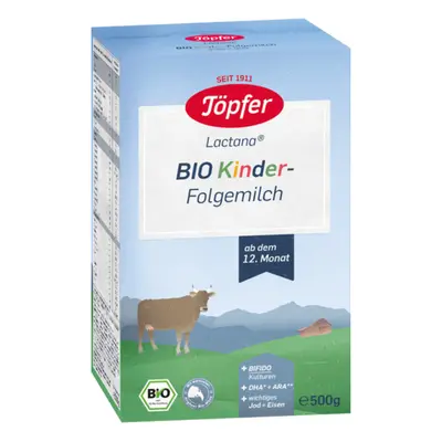 Latte in polvere Bio Kinder +12 mesi, 500 gr, Topfer