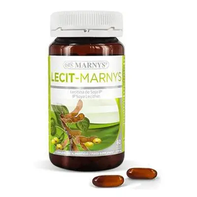 Lecitina di soia 1200 mg, 60 capsule, Marnys