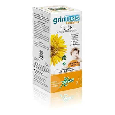 GrinTuss Sciroppo per la tosse pediatrico per bambini, 180 ml, Aboca