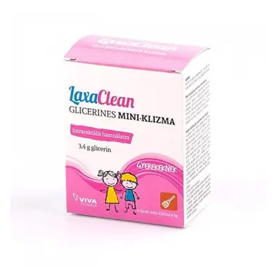 Mini clisteri con glicerina per bambini LaxaClean, 6 pezzi, Viva Pharma