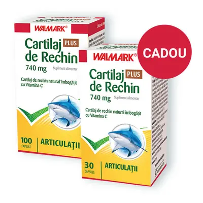 Offerta Pacchetto Cartilagine di Squalo con Vitamina C 740 mg, 100+30 capsule, Walmark