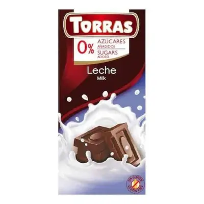 Cioccolato al latte senza zucchero e senza glutine 75g