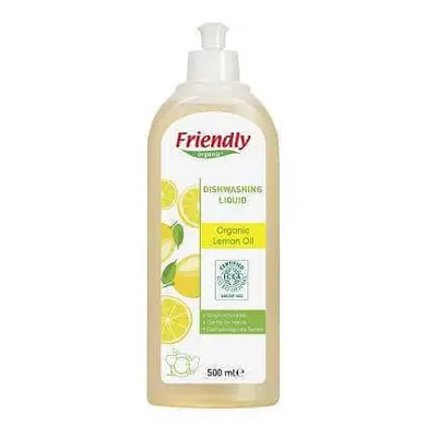 Detersivo per piatti al gusto di limone, 500 ml, Friendly Organic