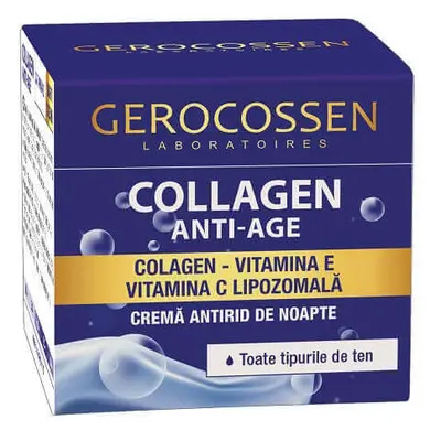 Crema antirughe notte al collagene Anti-Age, 50 ml, Gerocossen