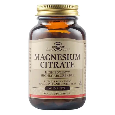 Citrato di magnesio 200 mg, 60 tavolette, Solgar