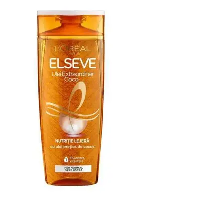 Shampoo per capelli da normali a secchi Olio di cocco straordinario, 250 ml, Elseve