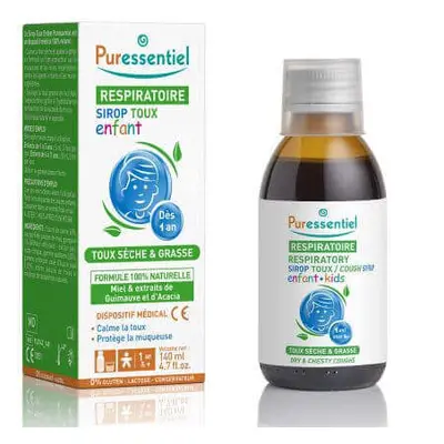 Sciroppo per la tosse respiratoria per bambini, 140 ml, Puressentiel