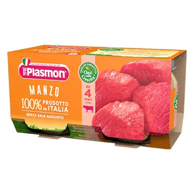 Plasmon Omogeneizzato Manzo 80gx2 Pezzi