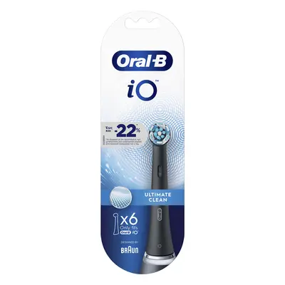 Ricambi per spazzolino elettrico iO Ultimate Clean Nero, 6 pezzi, Oral-B