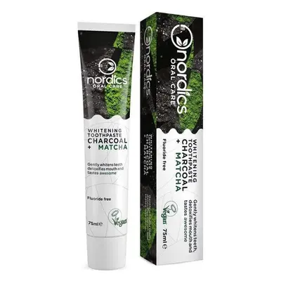 Dentifricio per sbiancamento con carbone e matcha, 75 ml, Nordics