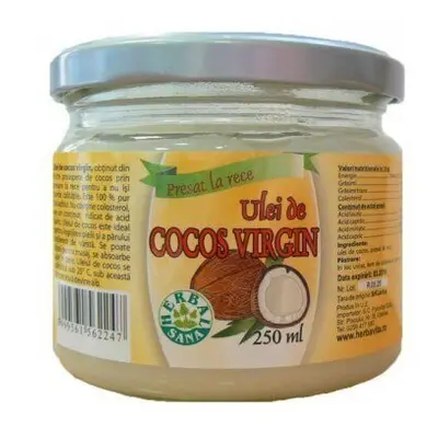 Olio di cocco vergine, 250 ml, Herbavit