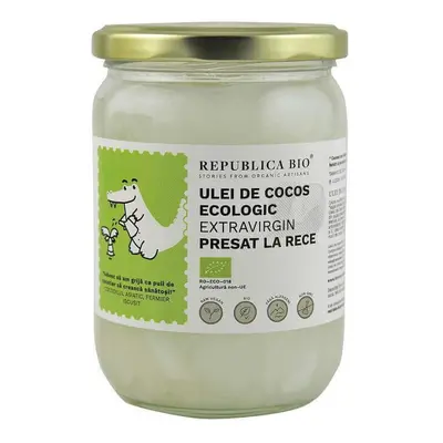 Olio extra vergine di cocco, spremuto a freddo, 500 ml, Republica Bio