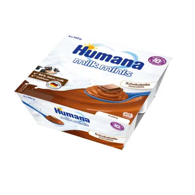 Budino al cioccolato, +10 mesi, 4x100 g, Humana