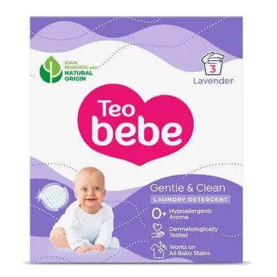 Detersivo in polvere Gentle & Clean, Lavanda, 225 g, Teo Bebe