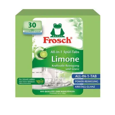 Detersivo per lavastoviglie alla calce All in One, 30 compresse, Frosch