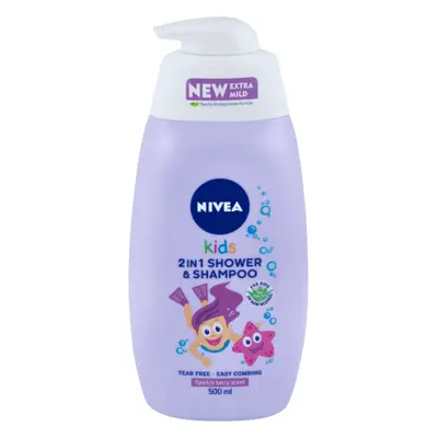 Nivea Kids shampoo e bagnoschiuma 2in1 ai frutti di bosco, 500 ml