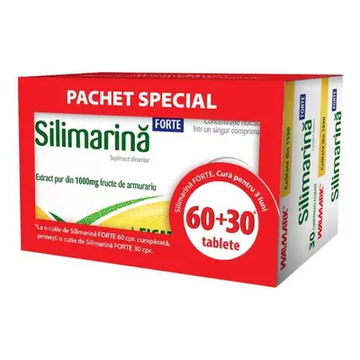 Confezione Silimarină Forte, 60 + 30 compresse, Walmark