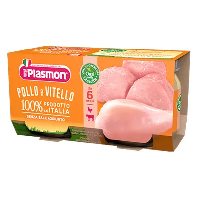 Plasmon Omogeneizzato Di Carne Vitello E Pollo 2x80g