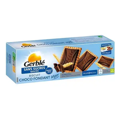 Biscotti con tavoletta di cioccolato fondente senza zuccheri aggiunti, 126 g, Gerble