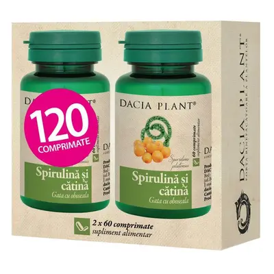 Spirulină și cătină (Spirulina e Olivello spinoso), 60+60 compresse, Dacia Plant