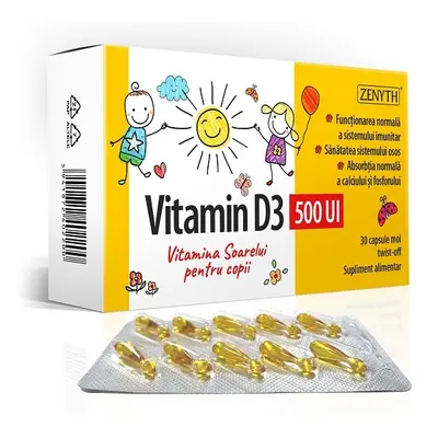 Vitamina D3 500 UI per bambini, 30 capsule, Zenyth