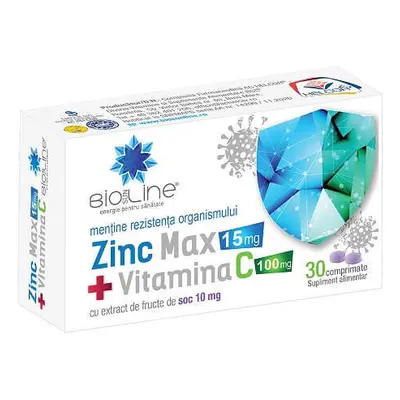 Zinco MAX + Vitamina C 100 mg, 30 compresse, Helcor