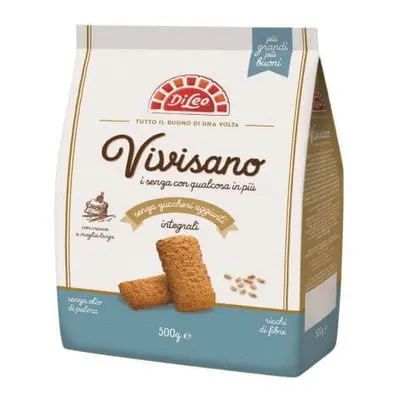 Biscotti integrali senza zucchero Vivisano, 500 g, Di Leo