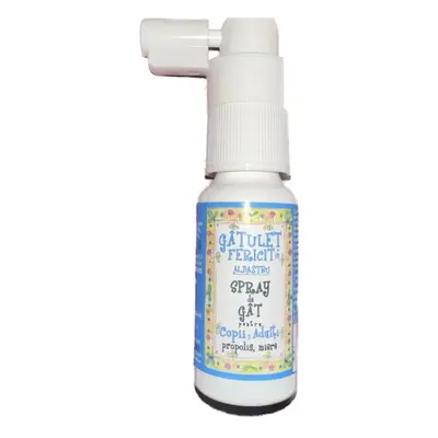 Happy Gatulet spray per la gola per bambini e adulti con blu di metilene, 20 ml, Prisaca Transil