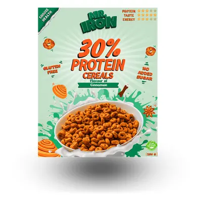 Cereali proteici con cannella, vegani, senza zucchero e senza glutine, 250 g, Mister Iron