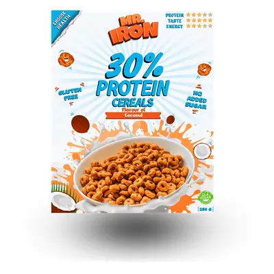 Cereali proteici al cocco, vegani, senza zucchero e senza glutine, 250 g, Mister Iron