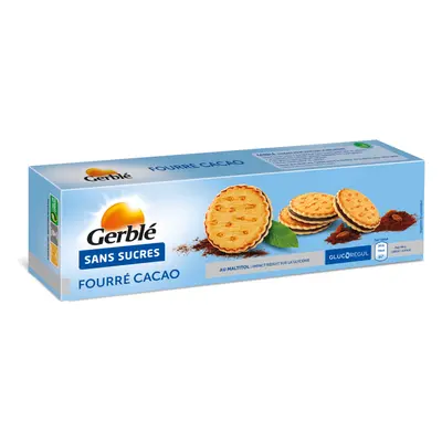 Biscotti con crema al cioccolato senza zucchero, 185 gr, Gerble Dietetic Expert