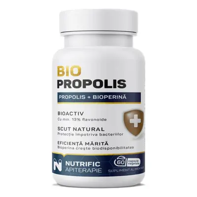 Propoli attivata con Bioperine, 60 capsule vegetali, Nutrific