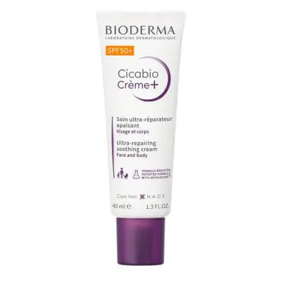 Crema riparatrice con SPF50+ Cicabio Creme+, 40 ml, Bioderma